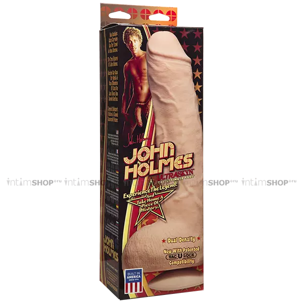 Фаллоимитатор Doc Johnson Signature Cocks Ultraskyn John Holmes 30.5 см, телесный